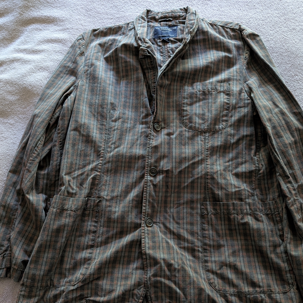 American Eagle Outfitters Men's Checkered Shirt Jacket